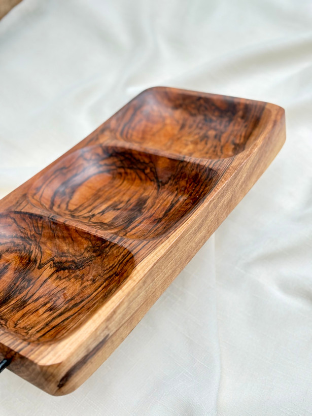 اردوخوری شماره ۹ _سه خونه pastilwood چوب گردو -دسته فلزی